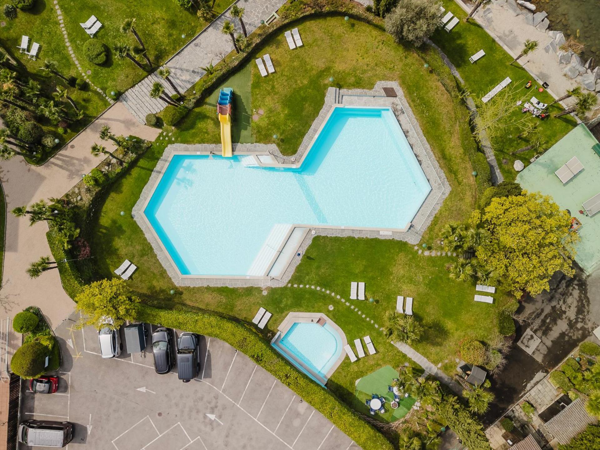 Luganersee, Pool, Strand, Parkplatz, Suite 204 Bissone Exterior foto
